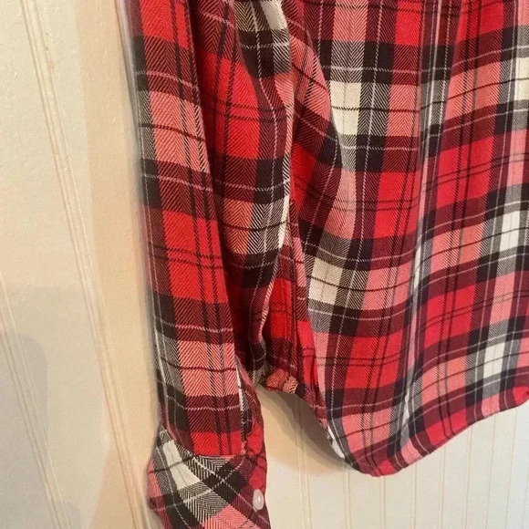 Rails Hunter Scarlet Ash White Plaid Button Down Top Size Extra Small - Picture 9 of 16